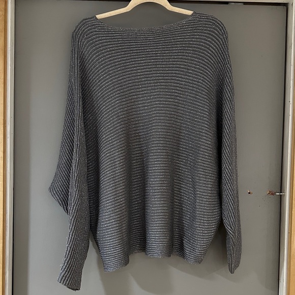 Lauren Ralph Lauren Charcoal Ribbed V-Neck Pullover Sweater - Picture 8 of 8